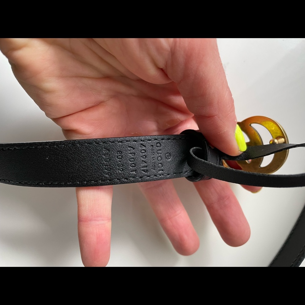 Gucci Leather Belt with double G buckle - Picture 2 of 5